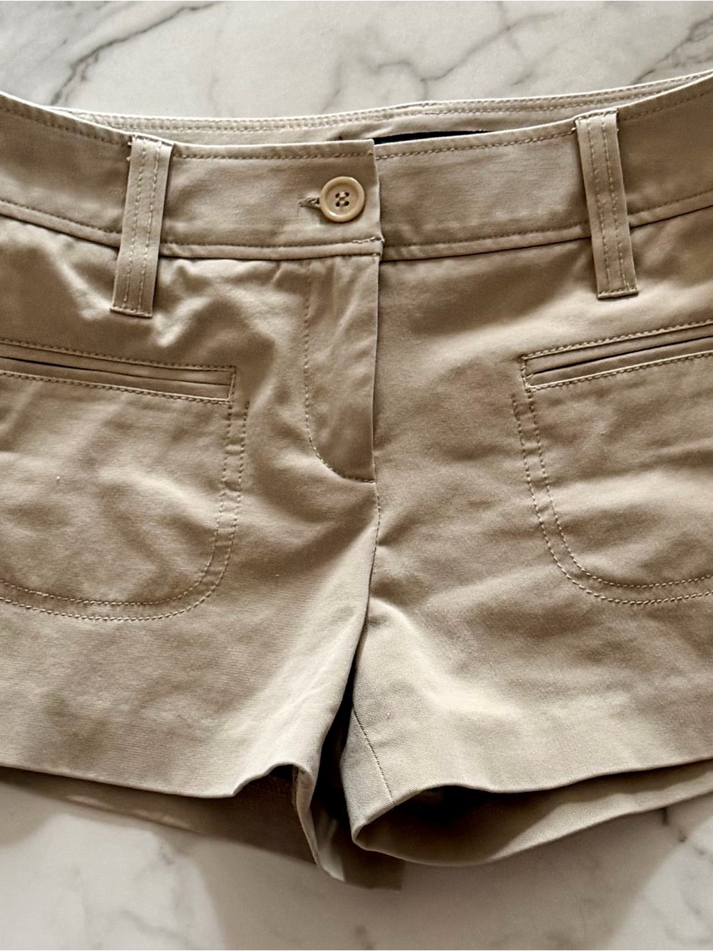 Express Khaki/Tan Bermuda Shorts with Front Patch Pockets Sz XS